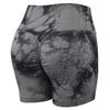 European & American Tie-dye V-Waist Yoga Shorts for Women - Hip-lifting, Three-point Design