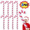 2/1 szt. nadmuchiwane laski cukrowe na Boże Narodzenie, balony na patyku Świętego Mikołaja, ozdoby wiszące na zewnątrz, rekwizyty do dekoracji imprez Xmas Navidad