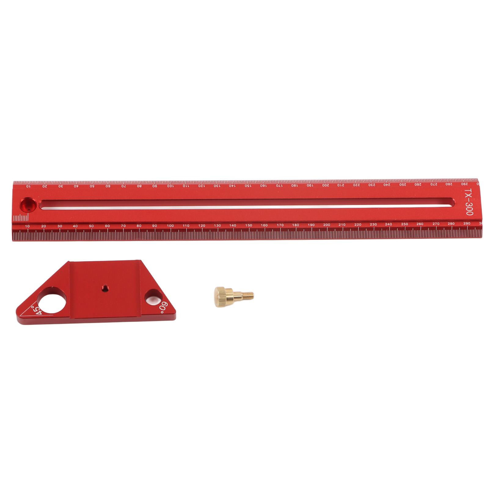 Woodworking T Track Ruler Multifunctional Aluminum Alloy Portable Wood Measuring Angle Ruler