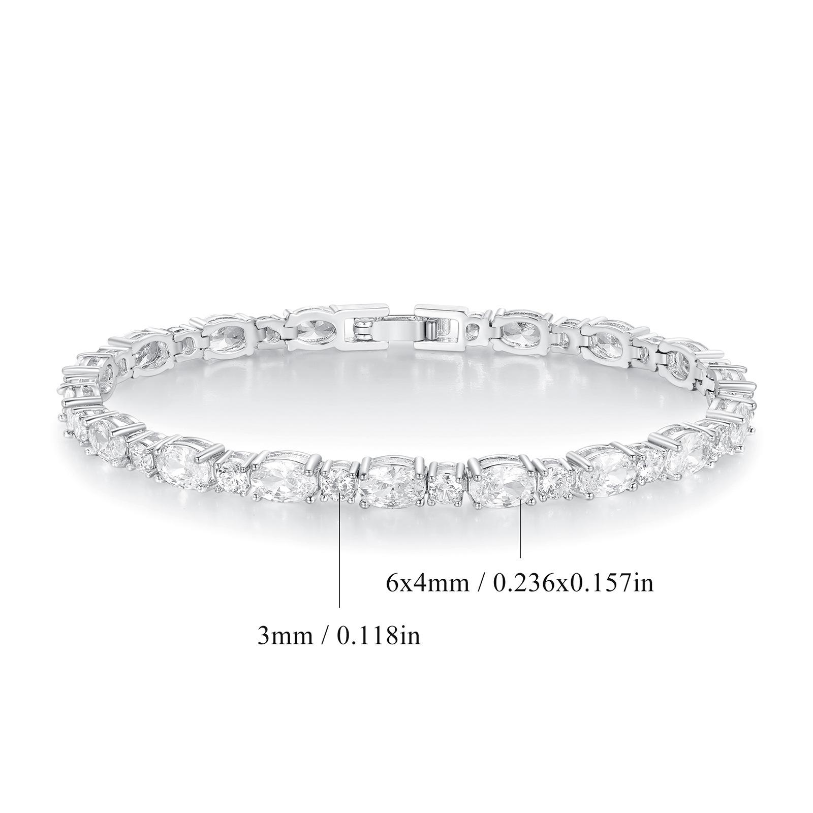 

A new copper-plated 18k gold zircon tennis bracelet light luxury full of diamonds high-end, popular 7inch