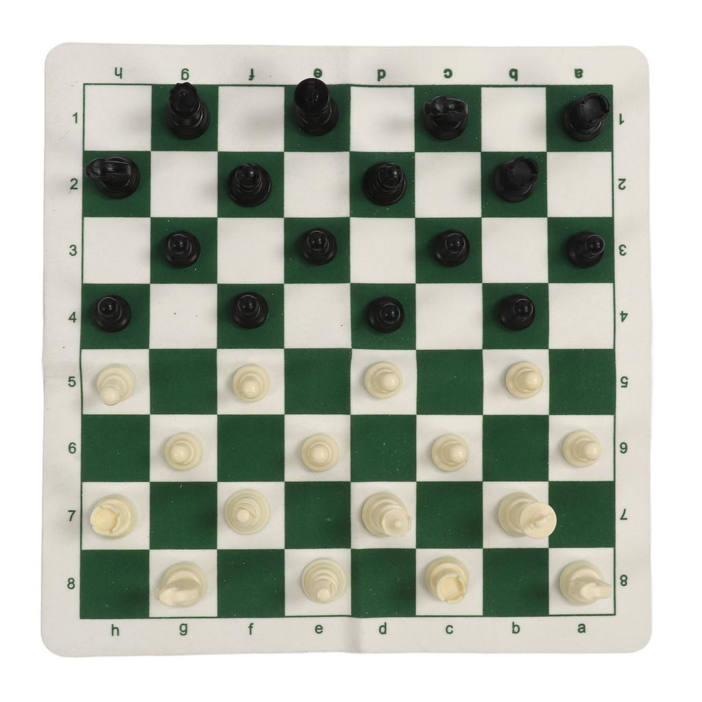 Tragbares Schach-Dame-Set für Kinder Erwachsene Faltbare Aufrollbare Schachspielsets 24 Damesteine mit