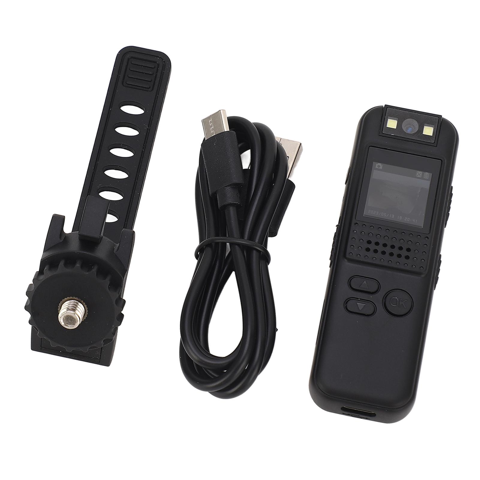 

Body Cam 1080P HD Video Portable Personal Security Sport DV Camera with 180 Degree Rotatable Lens