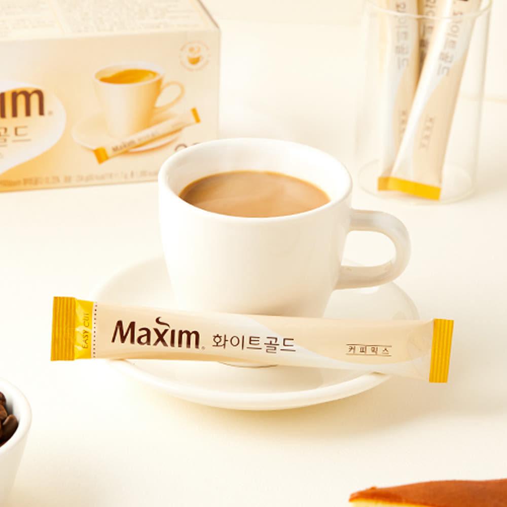 Maxim White Gold Korean Instant Coffee Mix Mild Smooth Coffee Sticks 20 Sticks 234g