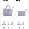 New 2022 Large Capacity PU Woven Tote Bag - Trendy Cross-Border Business & Casual Mother-Child Handbag