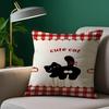 Cute Cartoon Cat Pillow Case Plush Fabric Soft Pillowcase Double Sided Print Sofa Cushion Cover Throw
