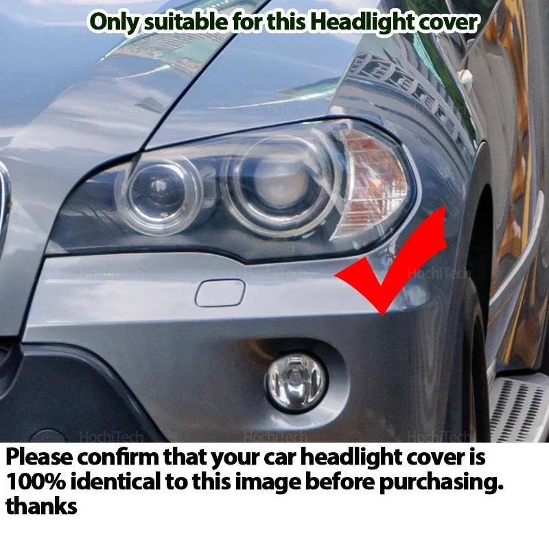 2Pcs/2 Pair Car Headlight Cover for BMW X5 E70 2007 2008 2009 2010 2011 2012 2013 Lampshade Bright Shell Head Lamp Lens Covers