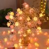 2M 1OLEDs Lights Rose Flower Fairy LED Light String Festoon Garland Lamp for Christmas Wedding Party Valentine Room Decoration