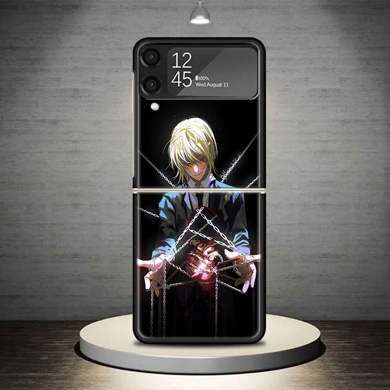 Huner X-Hunters Kurapika Phone Case For Samsung Galaxy Z Flip 7 6 5 4 3 5G Shockproof Cover Z Flip7 Flip6 ZFlip5 Flip3 Flip4 Lux