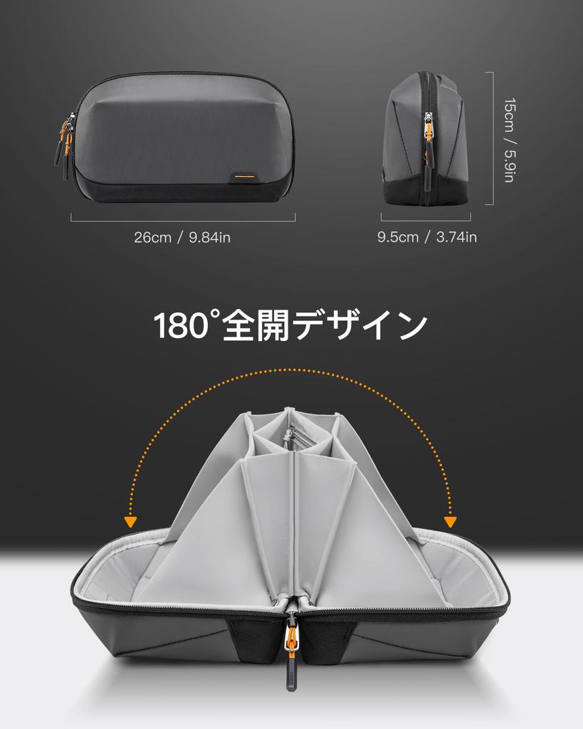 Inateck Gadget Super Strong Storage Opening Large Travel Storage for Computer Water Heavy Versatile 5 Layer Structure Convenient Goods for Business