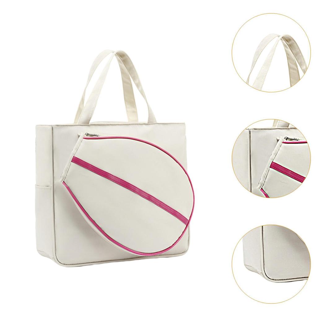 Tennis Tote Bag Detachable Racket Holder Storage Large Handbag