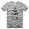 The Cake Is A Lie T-shirt New Printed Portal T Shirt Men Short Sleeve  Casual Funny Cool Game T Shirts Tops
