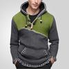 Pulovere Casual de Toamnă Iarnă pentru Bărbați Pulover Tricotat cu Glugă Mânecă Lungă Slim Fit Topuri Tricotate Hanorac cu Șnur și Buzunar pentru Bărbați cu Blocuri de Culoare