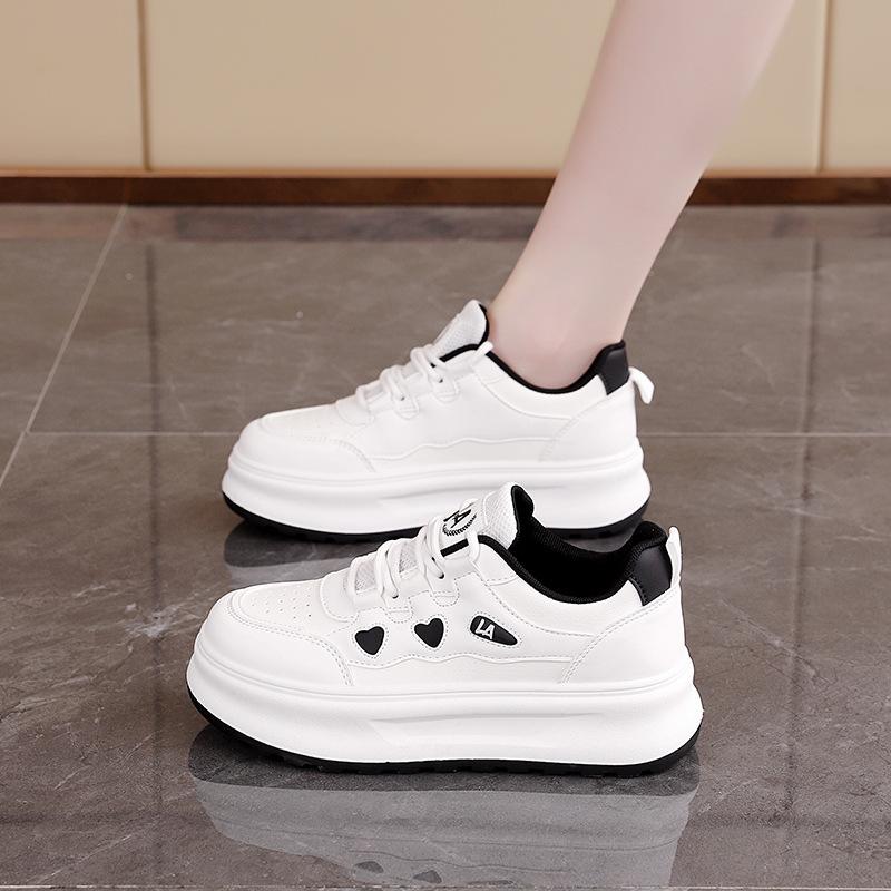 Spring 2025 new thick-soled little white shoes women's fashion student shoes casual strap board shoes women's shoes ZY-1825