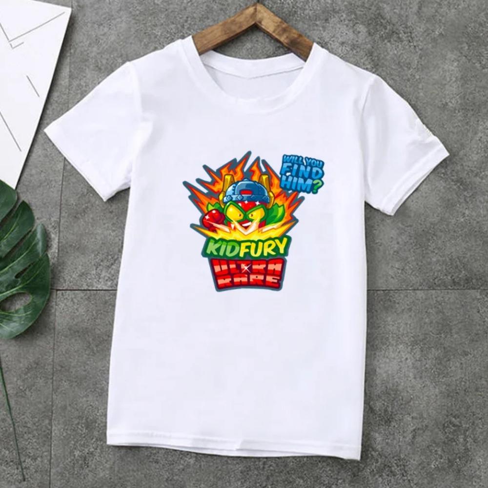 Summer Fashion Unisex T-shirt Cute Los Super Zings Series 4 Cartoon Kids T-Shirts Short Sleeve Print Boys Girls Tops,ooo5358