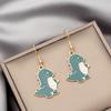 Versatile Green Dinosaur Cartoon Earrings – Cute Summer Design with Girly Charm