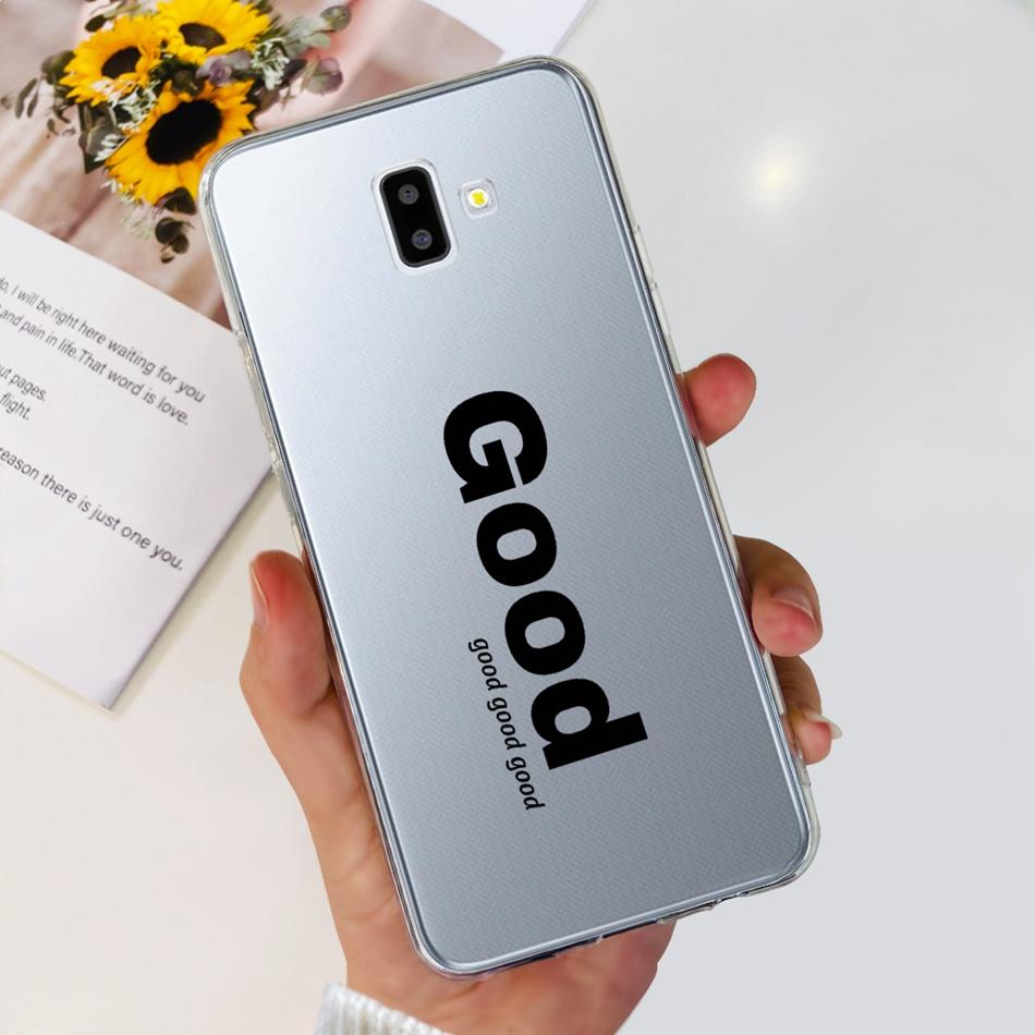 For Samsung Galaxy J6 Plus Case Samsung J6 2018 J 6 J6Plus J610F J600F Elegant Printing Soft Silicone TPU Clear Phone Back Cover