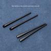 Black Smooth Line Eyeglasses Temple Tips Impact-resistant Universal Fit Eyewear Metal Leg Curve