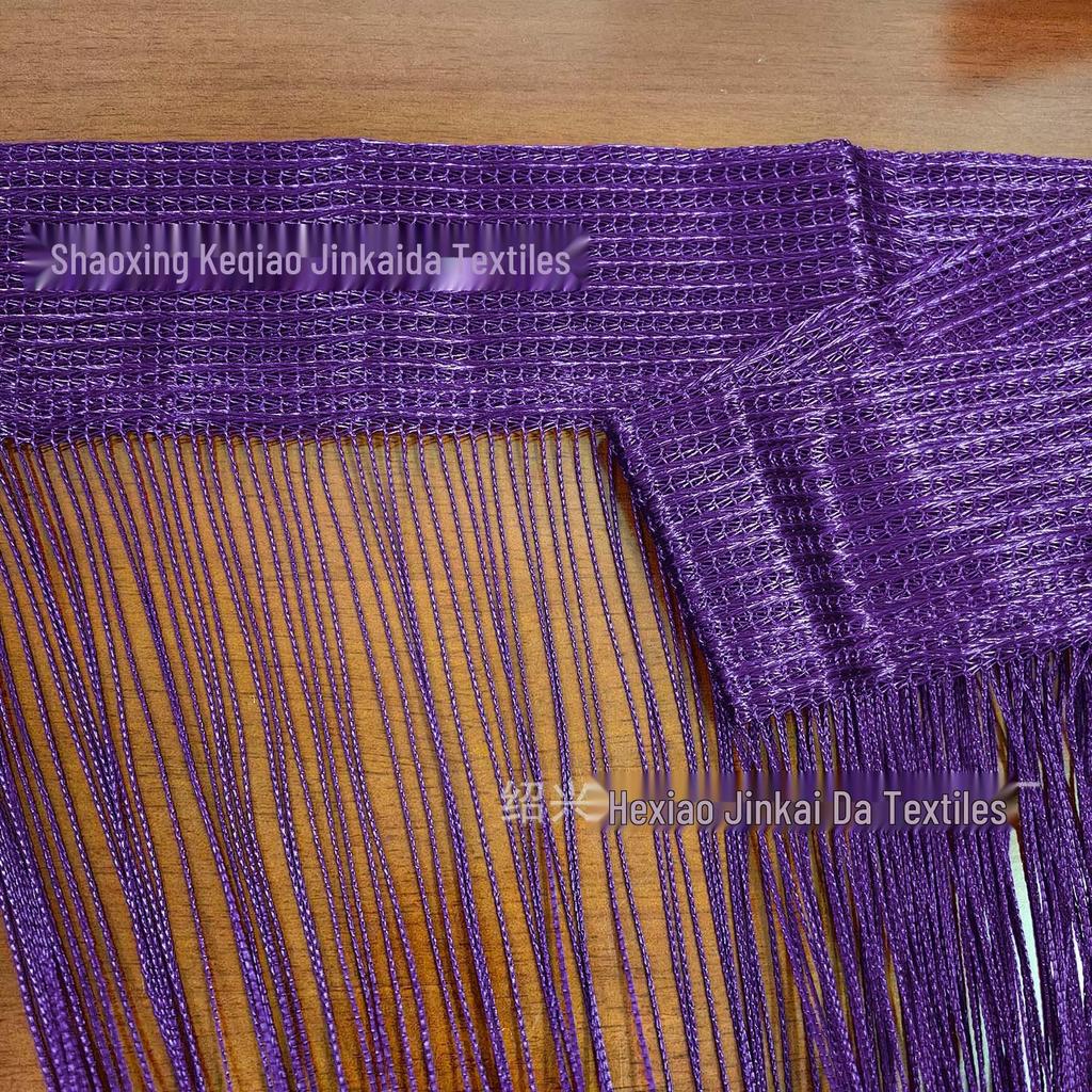 1x2m Korean Style Solid Color String Curtain, Light-Filtering Rod Pocket, Ideal for Weddings