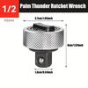 Mini Ratchet Socket Wrench Whole Steel Palm Ratchet Socket Finger Reversible Ratchet Handle 1/4" 3/8"1/2" Drive