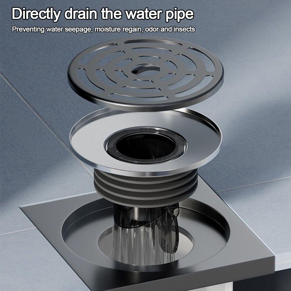 Stainless Steel Shower Floor Drain Core Anti Odor Insect Prevention Fast Drainage Floor Drain Removable Sewer Drain Filter Plug