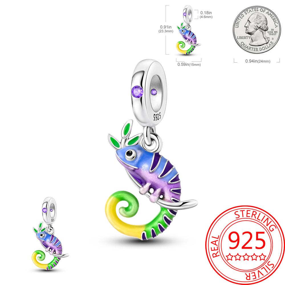 Colorful Copper Colorful Animals Parrot Rabbit Puppy Charm Pendant Fit Dly Bracelet Necklace Boutique Handmade Gift