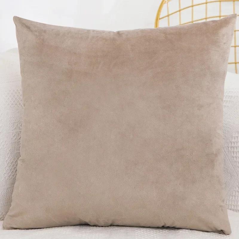 Bedroom Velvet Case Pillow Throw for Sofa Cover Square Pillowcase Cushion Decorative 40x40/45x45/50x50/30x50/55x55/60x60cm