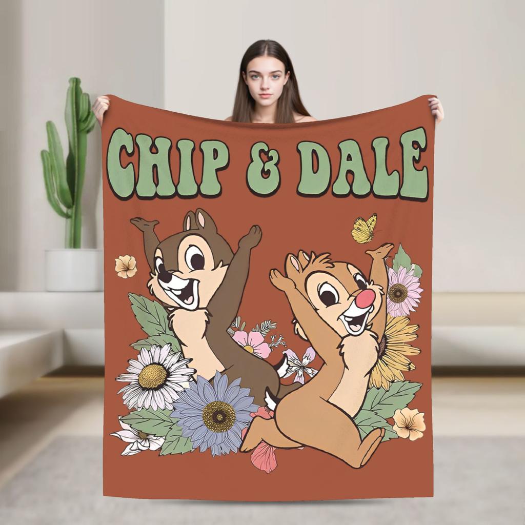 Chip 'n' Dale And Friends Wool Blankets Cartoon Customized Throw Blanket for Home 200x150cm Plush Thin Quilt