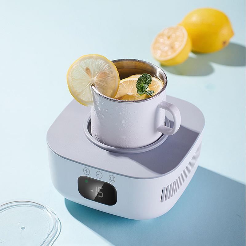 220V Fast Cooler Cup Electric Heater Cup Beer Bottle Pop Can Soda Drinks Cooling Mug Home Office Beverage Cooler Cooling Tools
