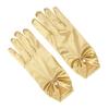 Women Elegant Satin Short Mittens Faux Pearl Pendant Decoration Solid Color Etiquette Gloves Dinner Party Opera Wedding Stage Performance