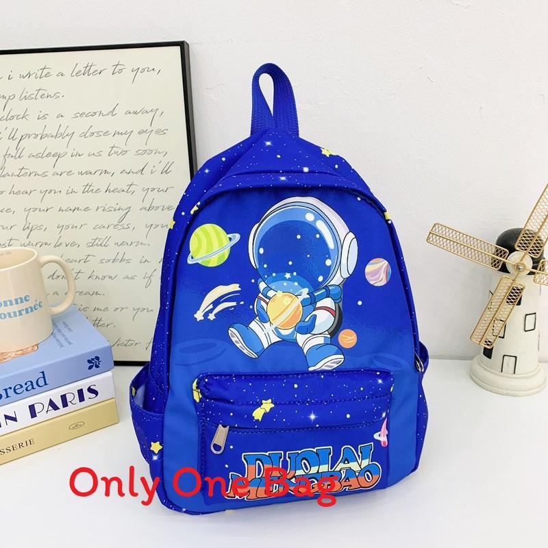 Prints Letters Astronaut Kids Cartoon Backpack Breathable School Bag