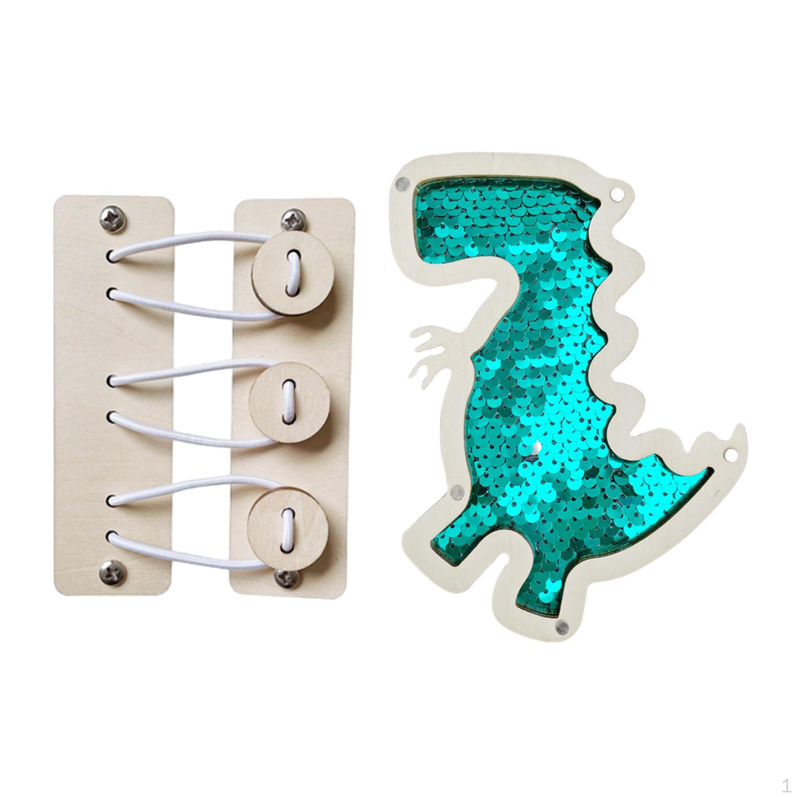 

2 Pack Kids Activity Board, DIY Accessories, Montessori Toys, Early Learning Tie Clips, зелений