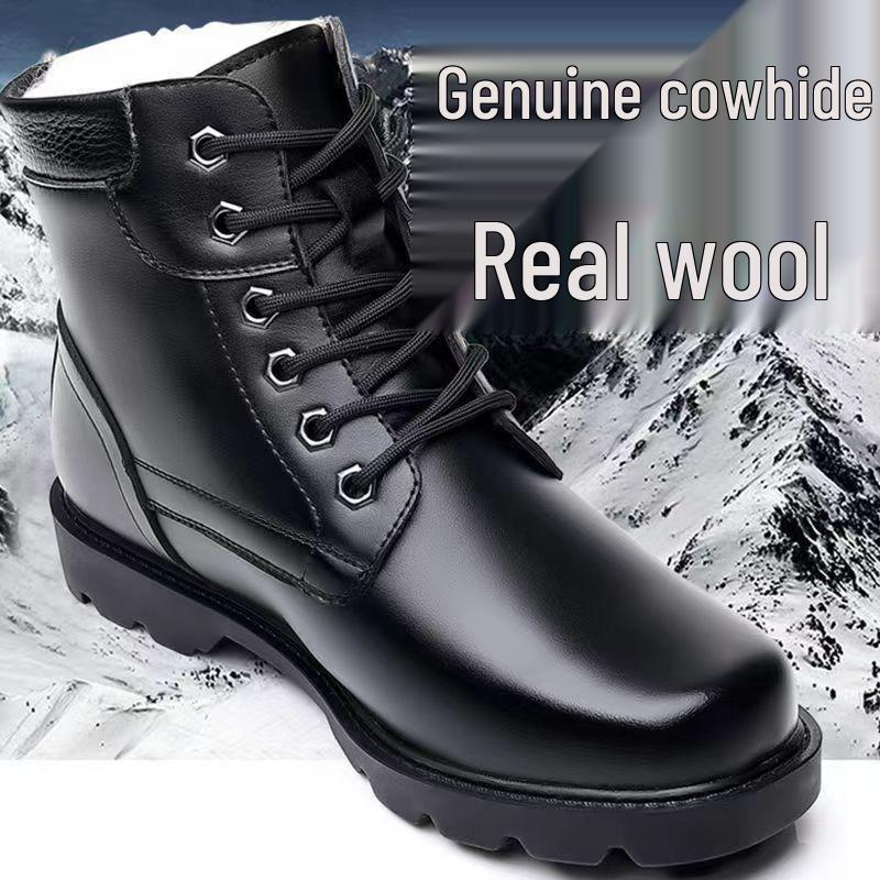 Russische Importierte Winter Martin Stiefel - Dicke Wolle, Echtes Leder, Rutschfest, Kältefest.