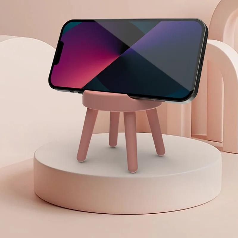 Kreativní roztomilý držák telefonu Tvar křesla Držák stolního telefonu Stojany Příslušenství k mobilním telefonům