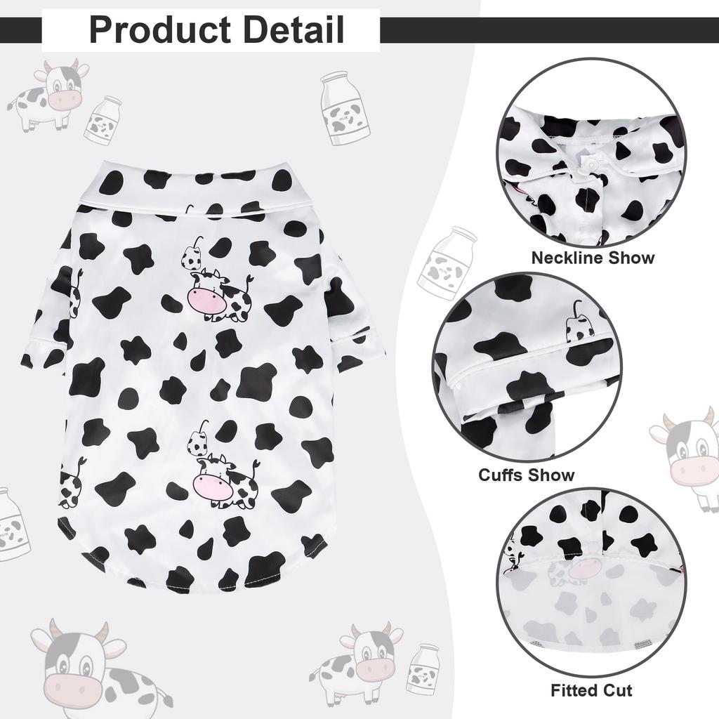 Pet Dog T Shirt Clothes - Cute Adorable Leopard & Bee & Cow Print, Lightweight Cozy Soft Homewear Outfit Pet Wear Clothes