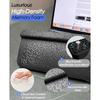 L-Shaped Desk Edge Cushion, 2-Piece Memory Foam Elbow Pad with Non-Slip Base, Arm Rest for Desk, Ergonomic Deskedge Forearm Support & Wrist Rest