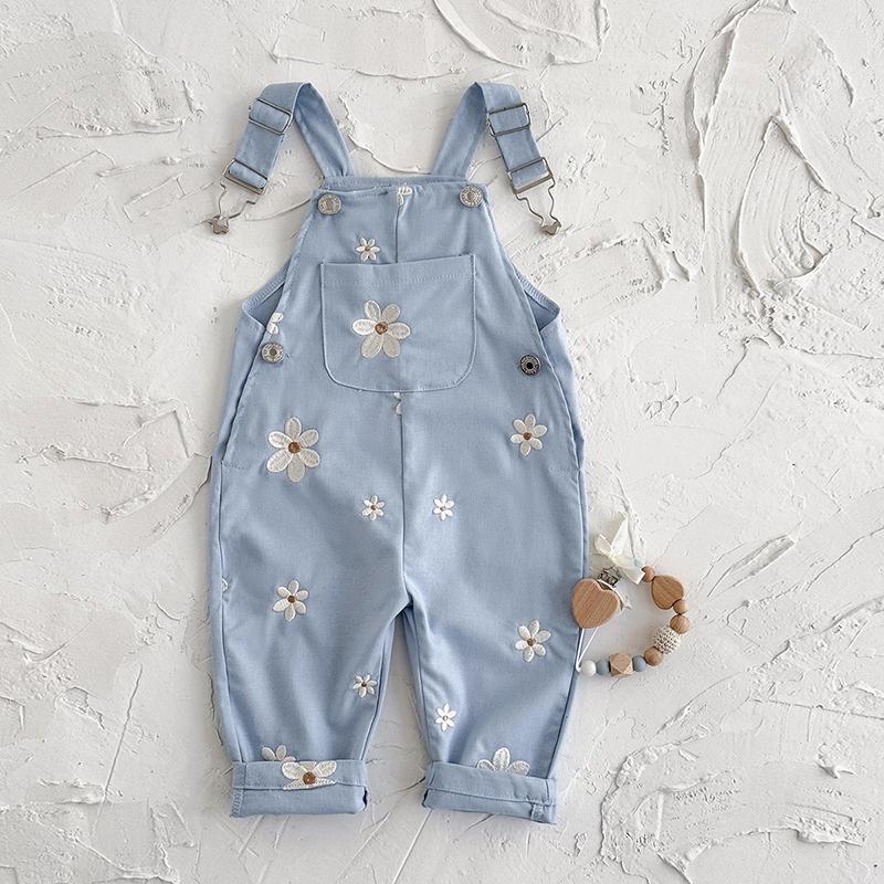 Summer Baby Rompers Fashion Embroidery Sleeveless Knitting Infant Kids Boys Girls Strap Jumpsuits