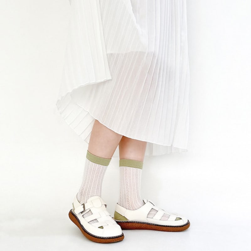 YELLOWSOCKS PUNCHING DURCHSICHTIG WEISS