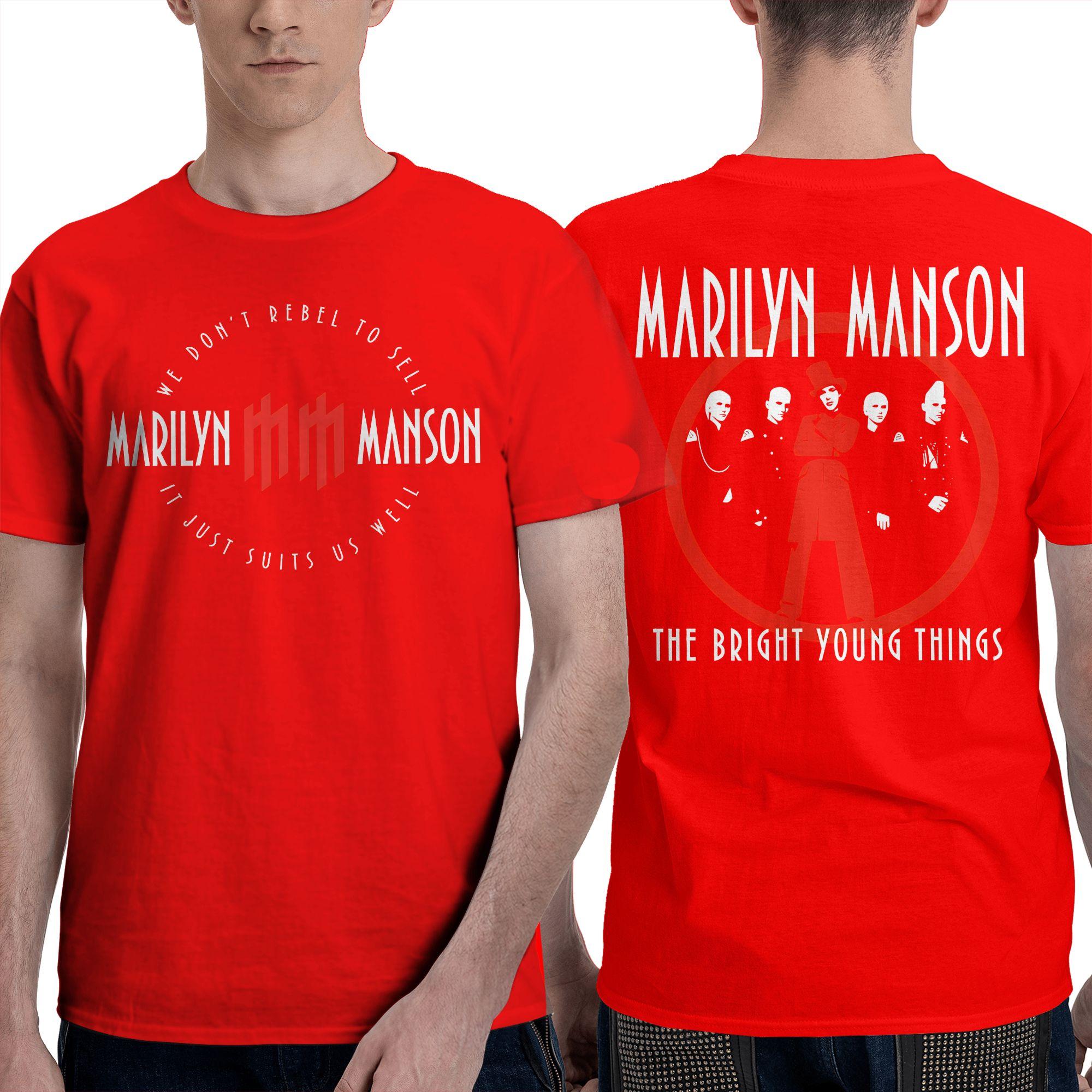 

Man T Shirt Marilyn Manson Winterland TShirts Harajuku Summer Tee Shirt Y2K Funny Loose Cotton Tops Birthday Gift S