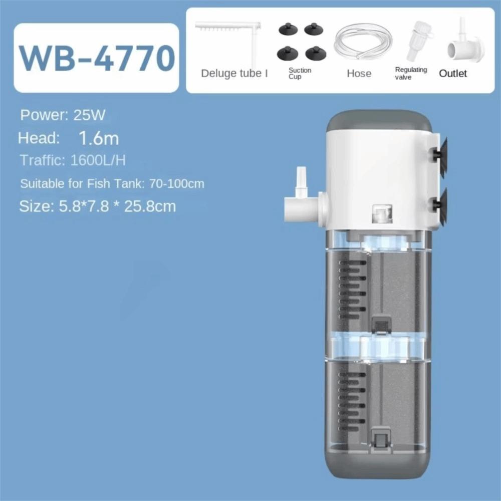 1Pcs Durable 8/12/18/25W Aquarium Filter Pump Removable Built-In Fish Tank Air Pump 220V 3 in 1 Fish Tank Filter Aquarium