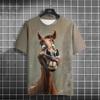 Animal T-shirt for Men 3D Printed T-shirt Casual Short Sleeved T-shirt Men's Clothing Top Shirt