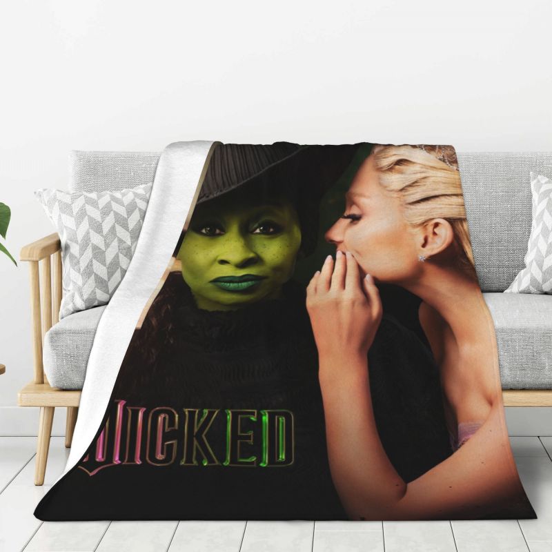 Custom Wickeds Musical Movie Blanket 3D Print Soft Flannel Fleece Warm Throw Blankets for Car Bed Couch Quilt