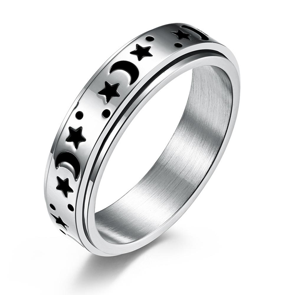8mm Spinner Ring für Männer Stress Release Bague Acier Inoxydable Edelstahl Ehering Casual Sport Schmuck Anel Masculino