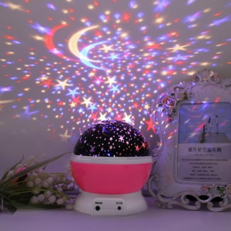 1 Stück Sternenhimmel Projektor Nachtlicht Mädchenherz Bunt Romantisch Traum Drehung Bunt Geburtstag Schlafzimmer Nachttisch Kreatives Licht