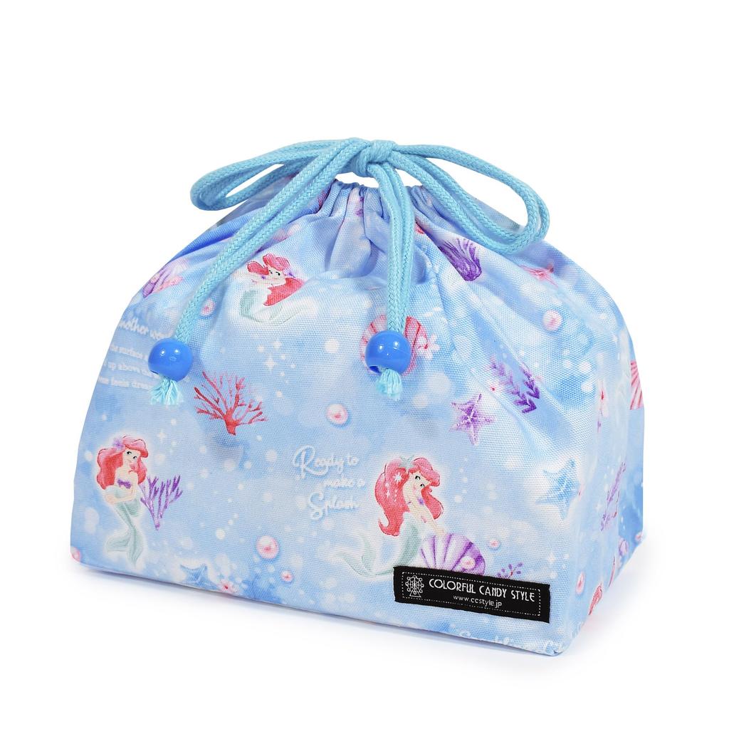 COLORFUL CANDY STYLE Disney Ariel THE LITTLE MERMAID Drawstring Lunch Bags with Name Set of Stylish Lunch Bags with Perfect for and Product N3492102