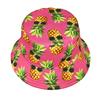 Funny Pineapple Pattern Bucket Hat for Women Men Summer Outdoor Sunscreen Fisherman Hats Fashion Fruit Decorate Panama Hip Hop