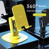 360° Rotating Foldable Desktop Mobile Phone Holder Plastic Stand+Metal Bottom Phone Stand Lazy Universal Tablet Support Stand