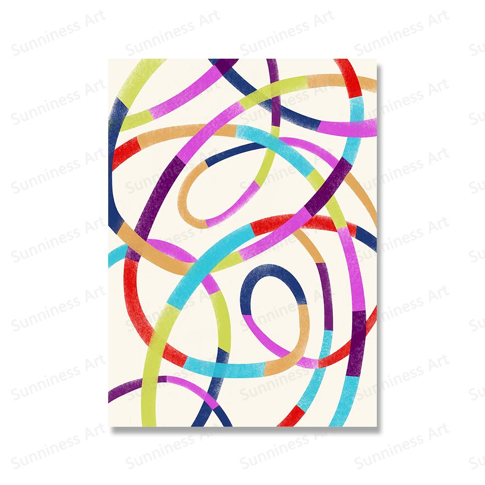 

Красочные абстрактные цветочные плакаты и принты с синими полевыми цветами, настенное искусство, картины на холсте, настенные картины для декора гостиной 21x30cm No Framed