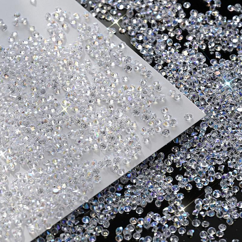 1,5 mm Klarer Kristall AB Gold 3D Flatback Stein Schmuck Edelsteine Nagelkunst Strass Dekorationen Schuhe und Tanz Dekor Maniküre