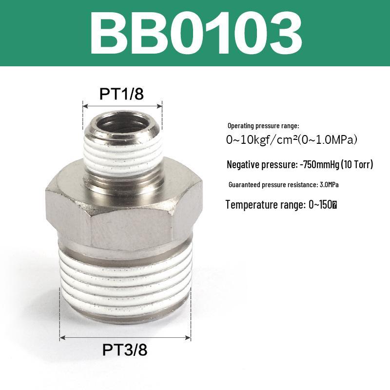 Pneumatic Threaded Straight Connector BU/BB Series