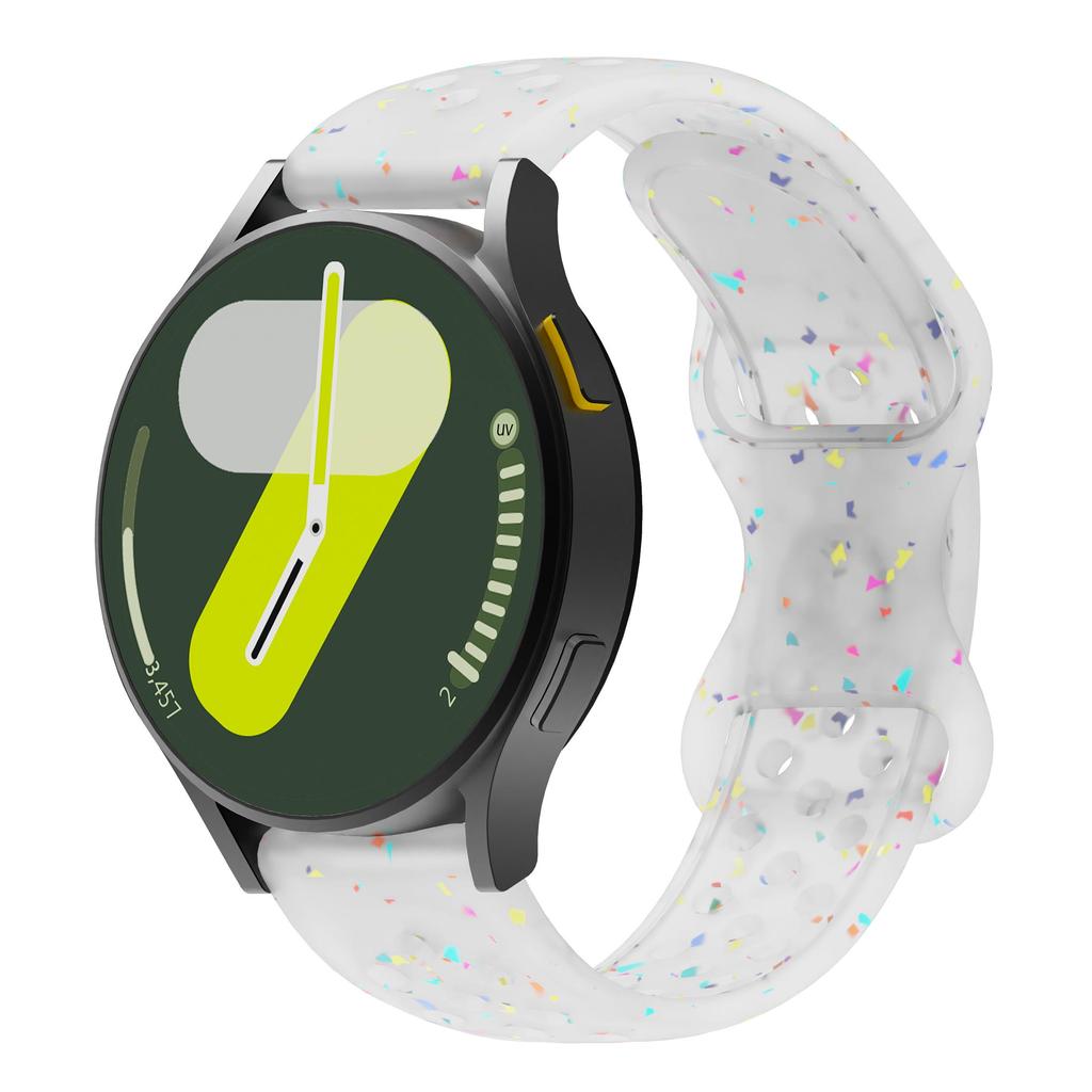 20/22mm Round Hole Silicone Strap Suit for Samsung Watch Series In 20/22mm Width Eco-friendly Silicone Strap with Grainy Pattern